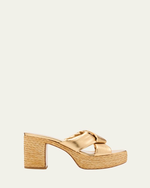 Douglas Metallic Espadrille Platform Sandals